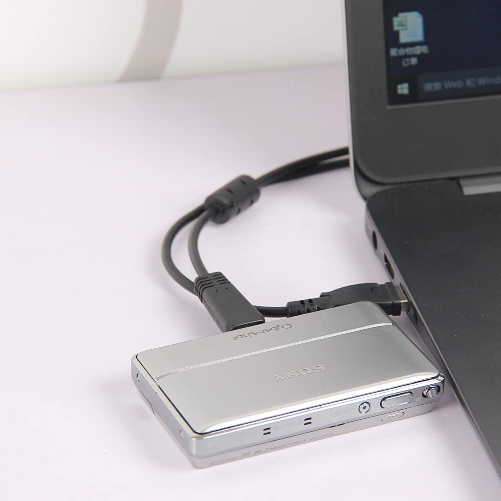 GONOLOWAY Replacement VMC-MD3 USB Charging Cable Compatible with Sony Digital Camera DSC-W350D W360 W380 W390 W570 TX100 TX66 H70 HX100 HX9 HX7 HX7V and More (4.9Ft) image number 3