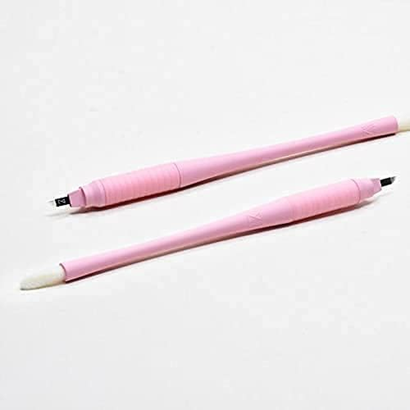 Mellie'S Signature Microblading Eyebrow Pen (Pack of 10) - Disposable Microblading Pen with Sterilized Blade, Comfortable Rubber Grip and Pigment Sponge for Flawless Bro (C14 NANO .15Mm, Pink) image number 1