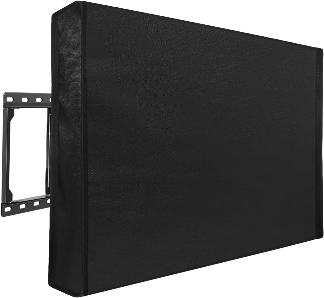 EZONEDEAL Outdoor TV Cover Heavy Duty Oxford Waterproof Dustproof anti UV Durable Patio outside Television Cover TV Screen Full Protector Covers-Black (Black 55-58 Inch) image number 1