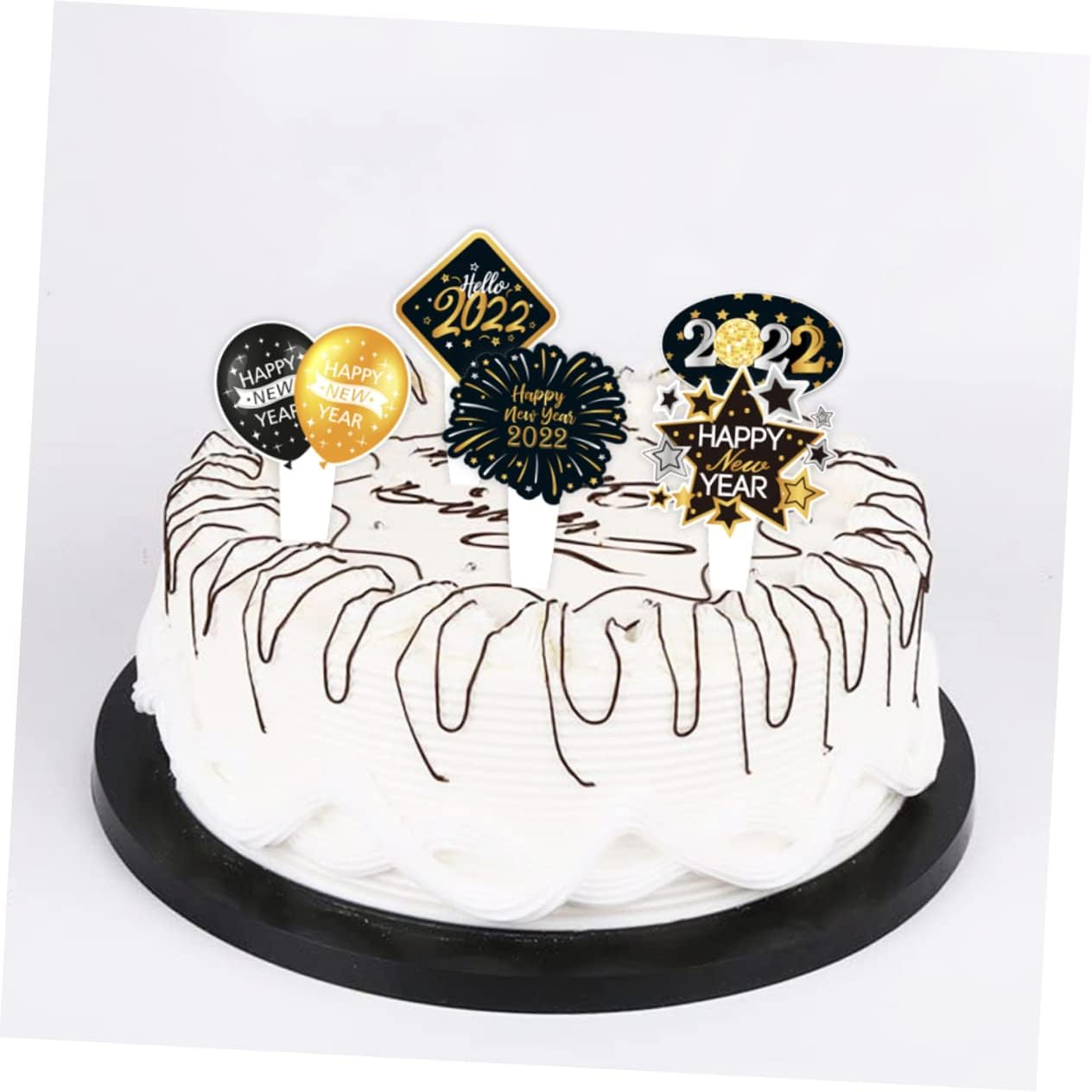 Jojofuny 24Pcs Year Cake Insert Dessert Toppers Year Decorations for Birthday Party Supplies image number 5