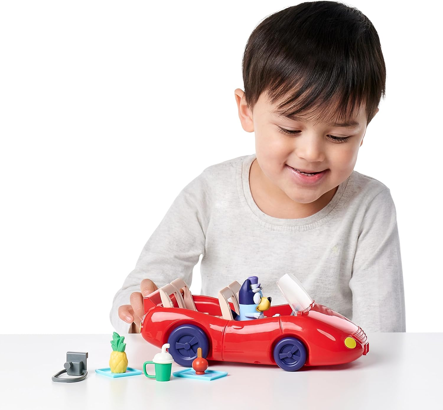 Bluey Vehicle and Figure Pack, Bluey'S Escape Convertible with 6.3Cm Exclusive Bluey Figure, 4 Accessories and Sticker Sheet. image number 6