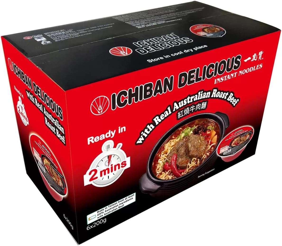 ICHIBAN ROAST BEEF SAUCE NOODLES 6X200G image number 2