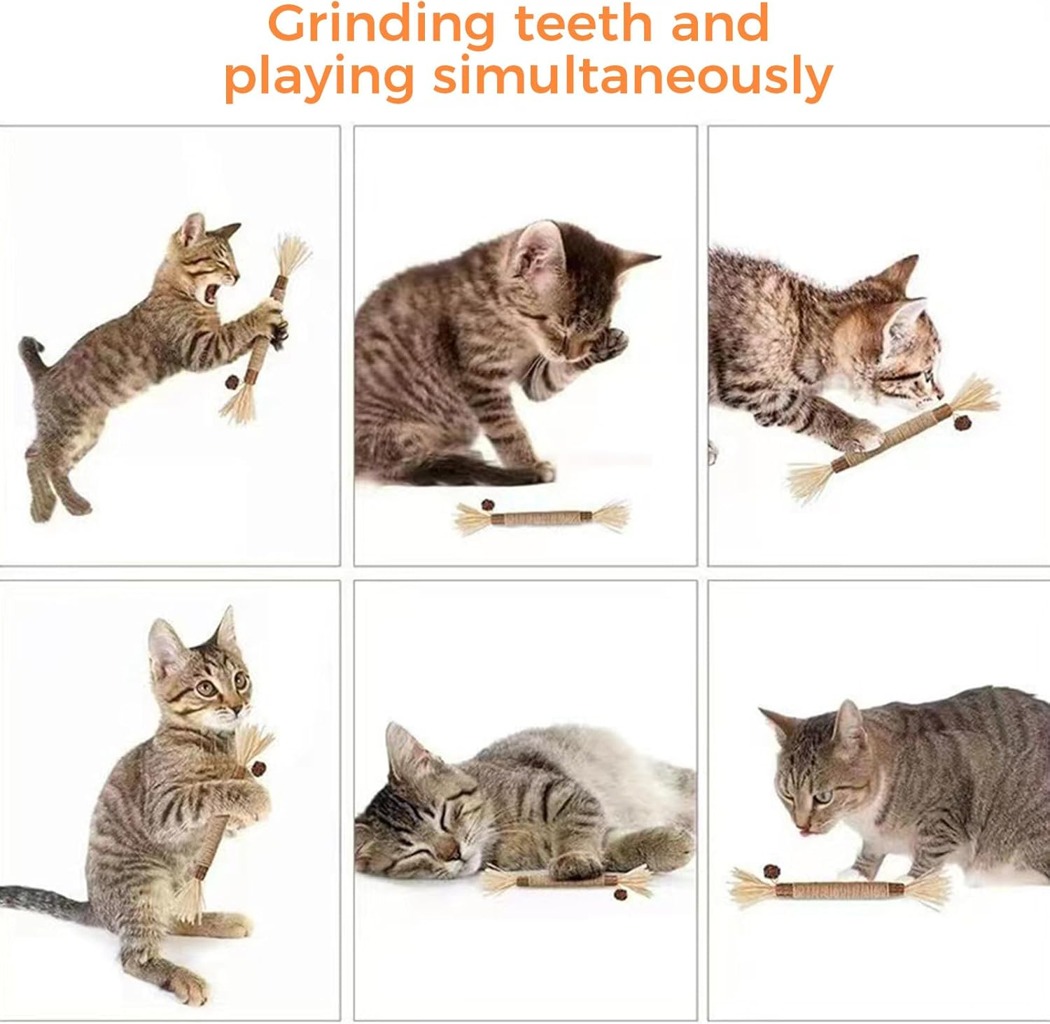Silvervine Sticks Cat Toys, 6-Piece Set of Natural Cat Chew Stick, Suitable for Cat Dental Care, Tooth Cleaning, Cat Nip Treatment Toys, Indoor Cats, Suitable for All Cats image number 3