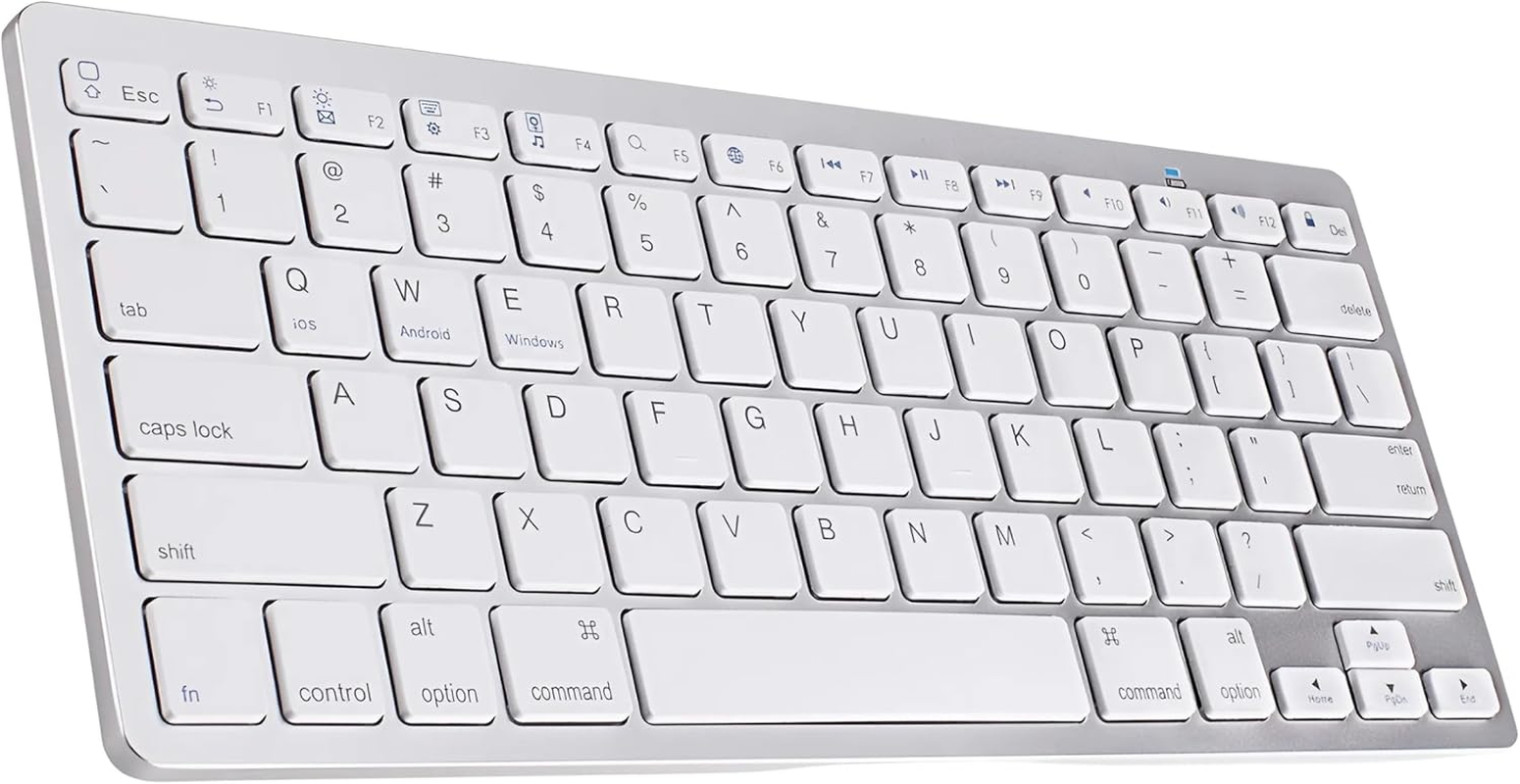 EZONEDEAL Wireless Keyboard - Ultra-Slim Bluetooth Keyboard Flat & Quiet Compatible with All Bluetooth Enabled Devices Compatible with Android, Windows, Computer Keyboards, Laptop, Tablet image number 4