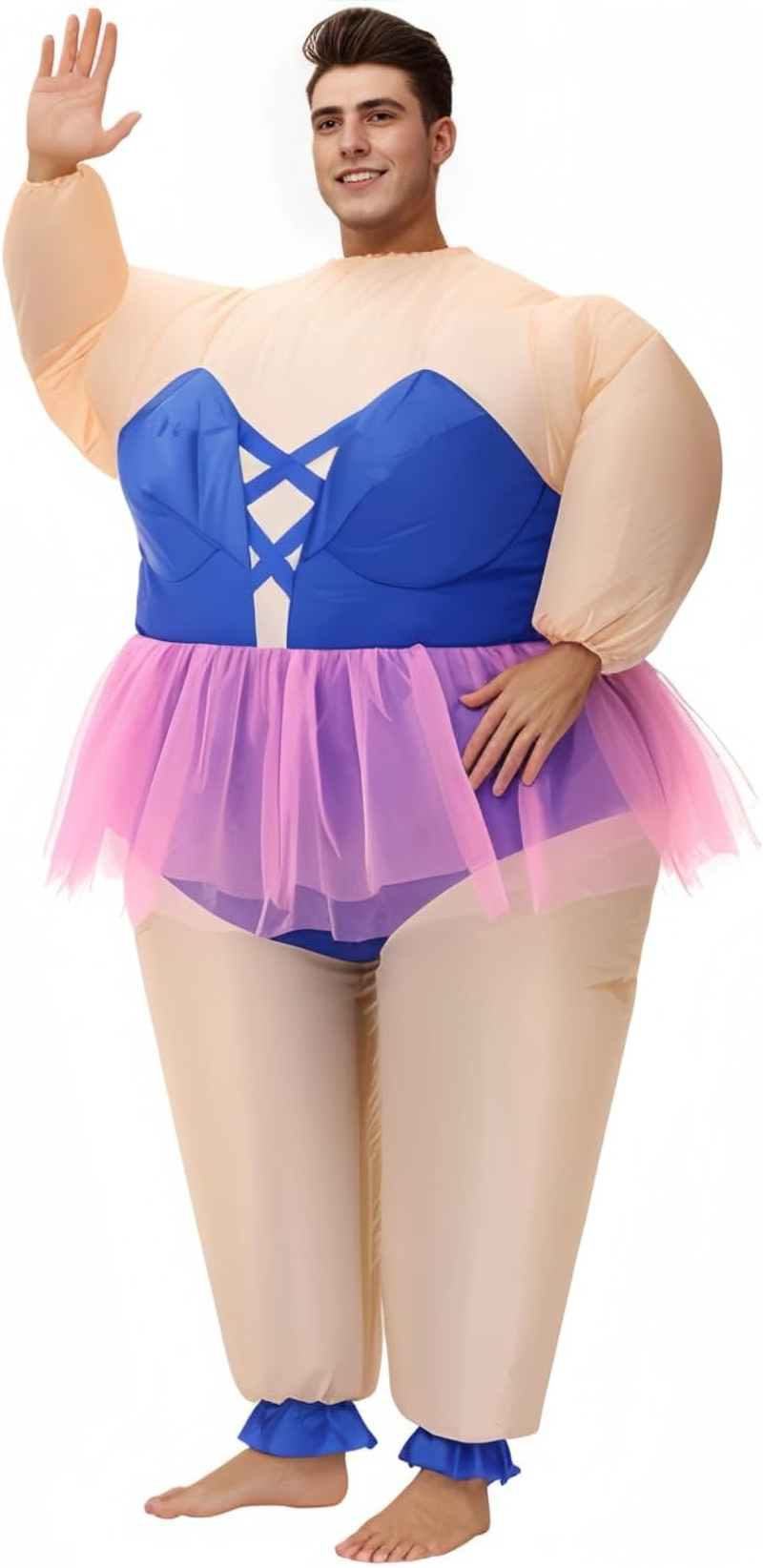 Inflatable Ballet Costume Funny Blow up Costume Fancy Dress Cosplay Party Unisex Adult image number 1