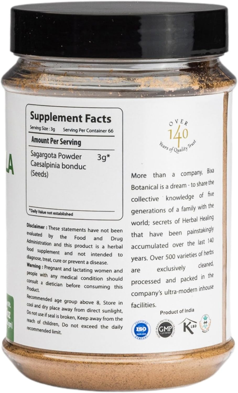 Bonducella Seed Powder 7 Oz (200G) (Sagargota/Caesalpinia Bonduc Nut), Supports as Bitter-Tonic & Antiinflammation Response | Body Pain | Blood Purification image number 4