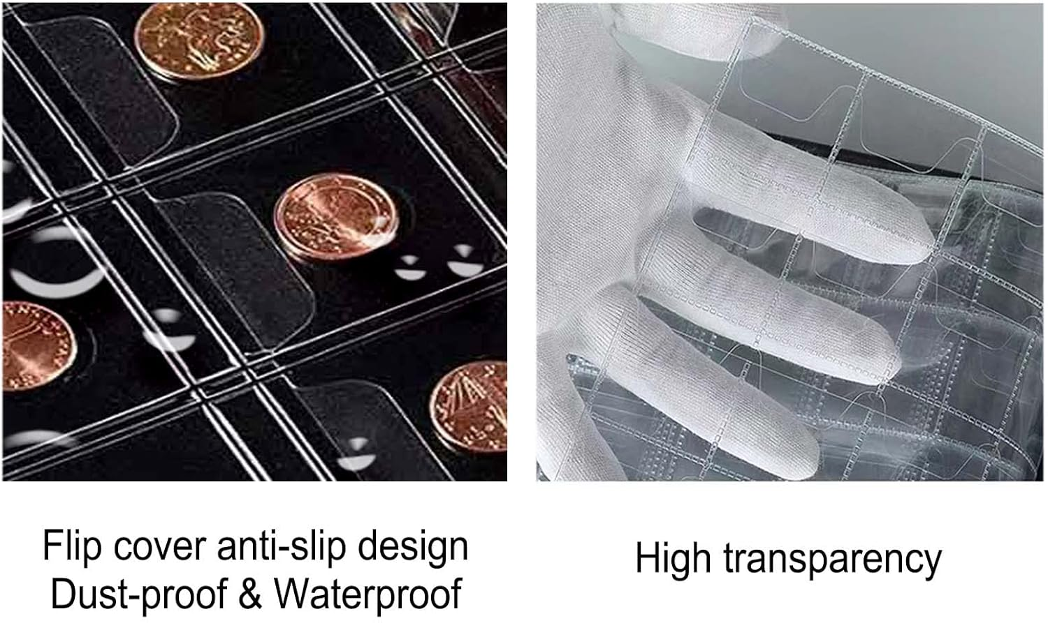 30-Pocket Coin Pages for Collectors, Standard 9-Hole Coin Collection Pages Fit Most Binder, Coin Collecting Supplies, Coin Sleeves for Coin, Stamp, Badges Etc (30 Pocket - 5 Sheets) image number 6