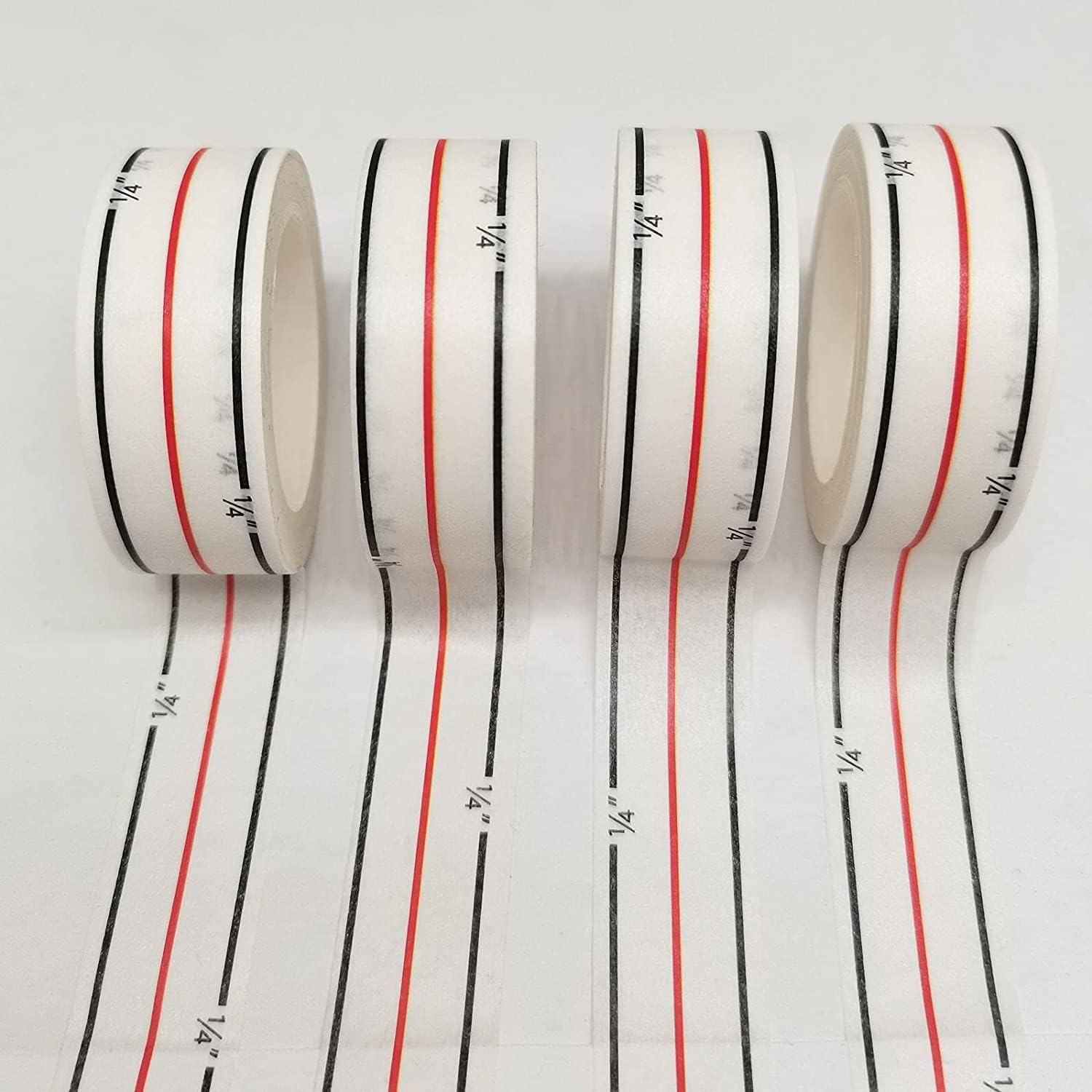Diagonal Seam Tapes for Sewing Straight Seams - Basting Tape Instruction Tool - Seamingly Accurate Guide for Sewing Machines (6 Rolls) image number 2