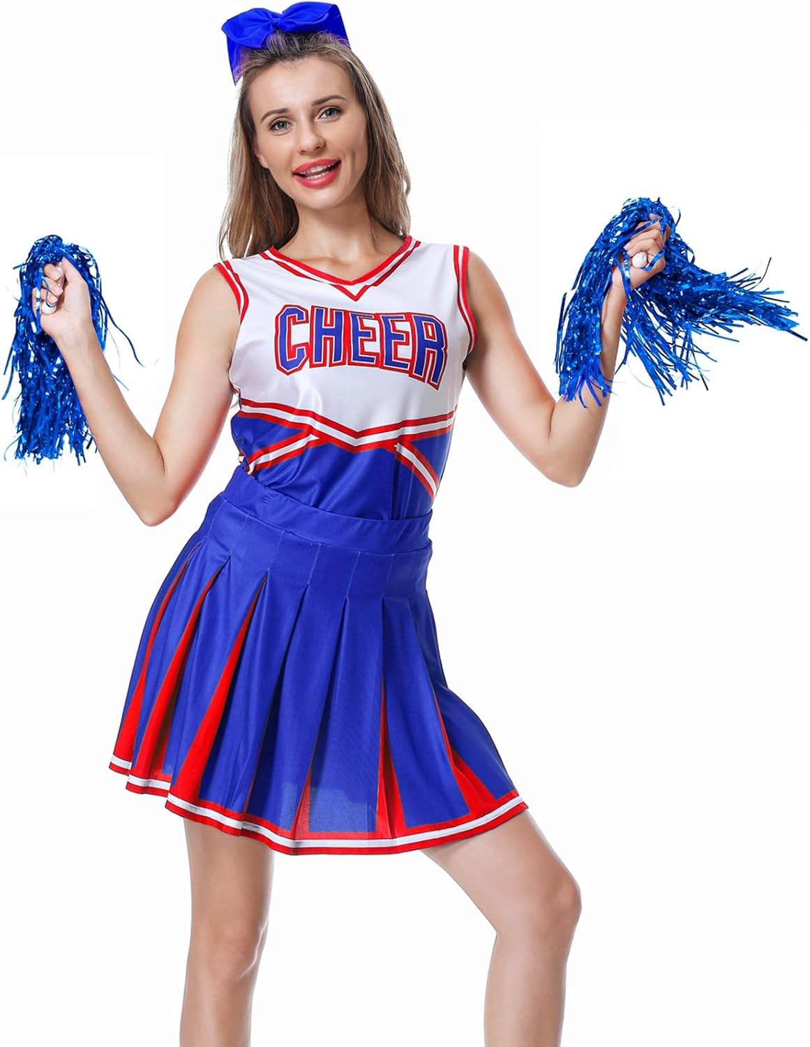 GRAJTCIN Women'S Cheerleader Costume Musical Uniform Halloween Party Fancy Outfit