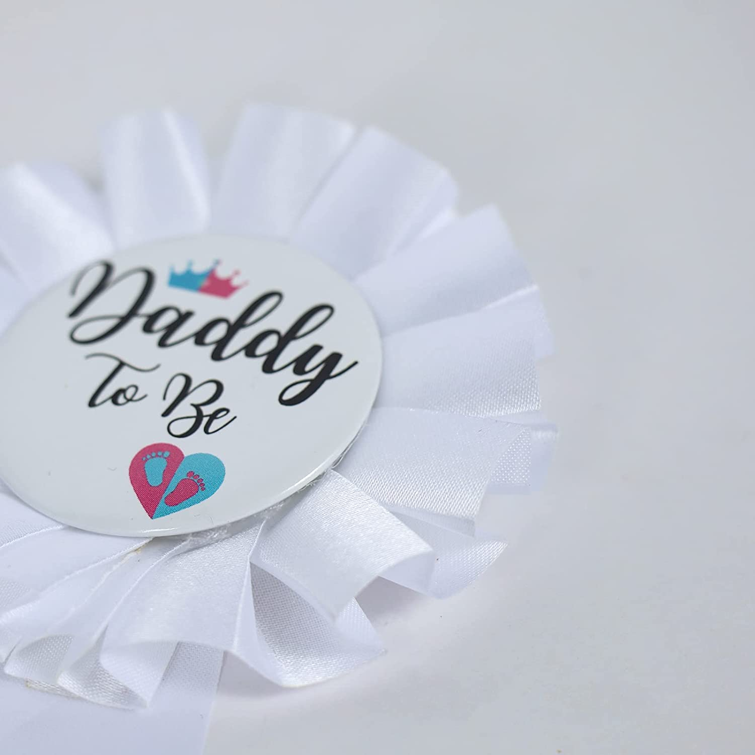 HAPPYLAND Gender Reveal Decorations Sash and Tinplate Badge Mommy to Be and Daddy to Be Baby Shower image number 5