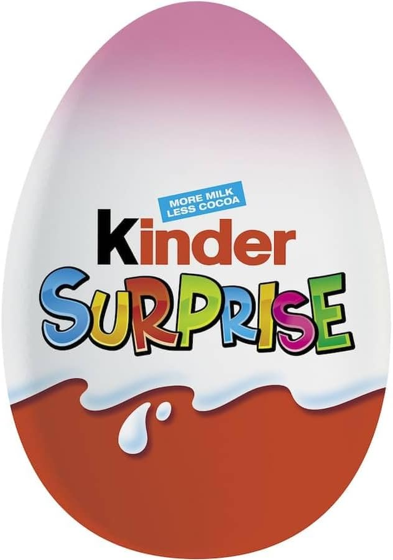 Kinder Surprise Quality Milk Chocolate Eggs with Toys, Value Share Pack, Pink, 3 Eggs (60G Each)