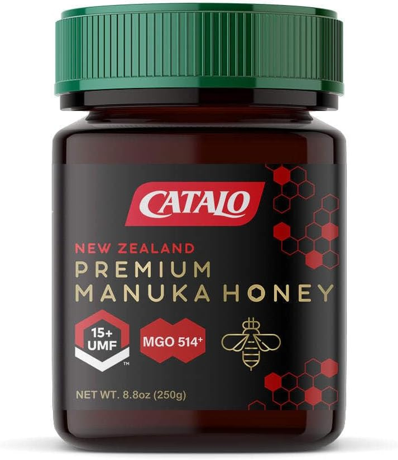 CATALO New Zealand Manuka Honey UMF 15+ MGO 514+ | Premium Quality, Raw & Pure Antibacterial Honey | Boosts Immunity & Wound Healing, 250G