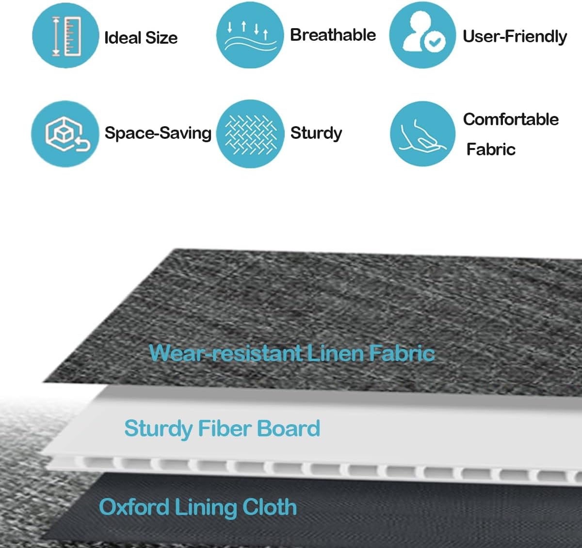 Bed Sheet Organizers, Stackable & Foldable Sheet Storage, Duvet Covers and Pillowcases, Linen Closet Storage Organizer for Bedding Suitable for Home Use by Queen (1-Pack Grey) image number 5