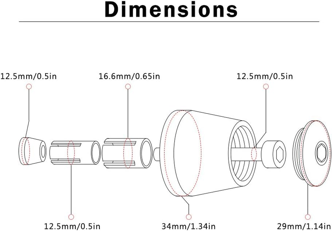 Universal Duke Handlebar Ends 22Mm 7/8" - 2Pcs Moto Grips Ends for Duke 125 200 390 690 790 890 1190 1290/Adventure (Orange) image number 1