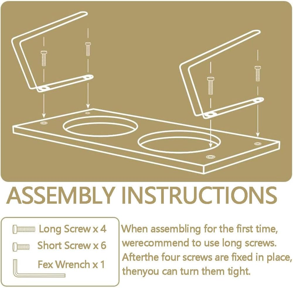 Elevated Ceramic Cat Bowls with 15&deg; Tilted Solid Bamboo Stand &ndash; Raised Food & Water Feeder Set for Cats & Small Dogs, Anti-Vomit Non-Slip Design