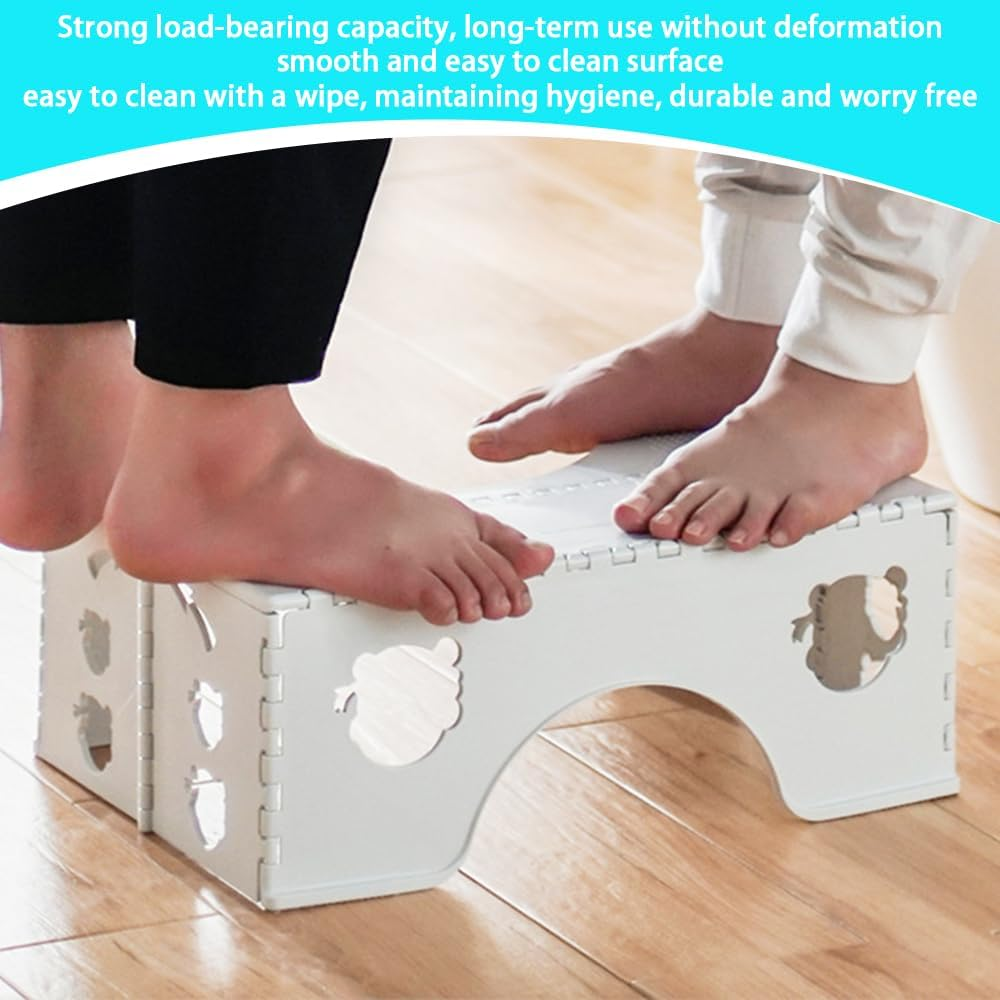 Foldable Toilet Stool,Bathroom Step Tool,Potty Training Stool,Portable Squatting Potty Step,Toilet Squat Auxiliary Artifact,For Bathroom,Step for Adults and Kids,Grey image number 4