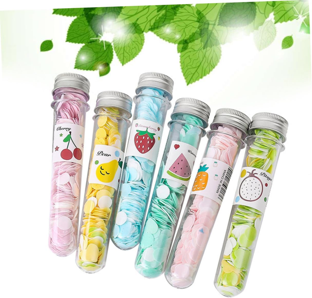 SUPVOX 6Pcs Portable Soap Sheets Reusable Soap Flakes for Hand Washing Travel-Friendly Cleaning Scraps Random Patterns for Camping Hiking and Home Use image number 5