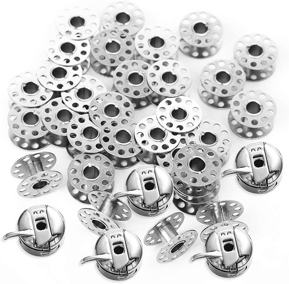 30 Pcs Sewing Machine Bobbins,5 Pcs Bobbin Case for Front Loading,Maxin Stainless Steel Bobbins for Brother, Singer, Janome,Toyata, and Others image number 4