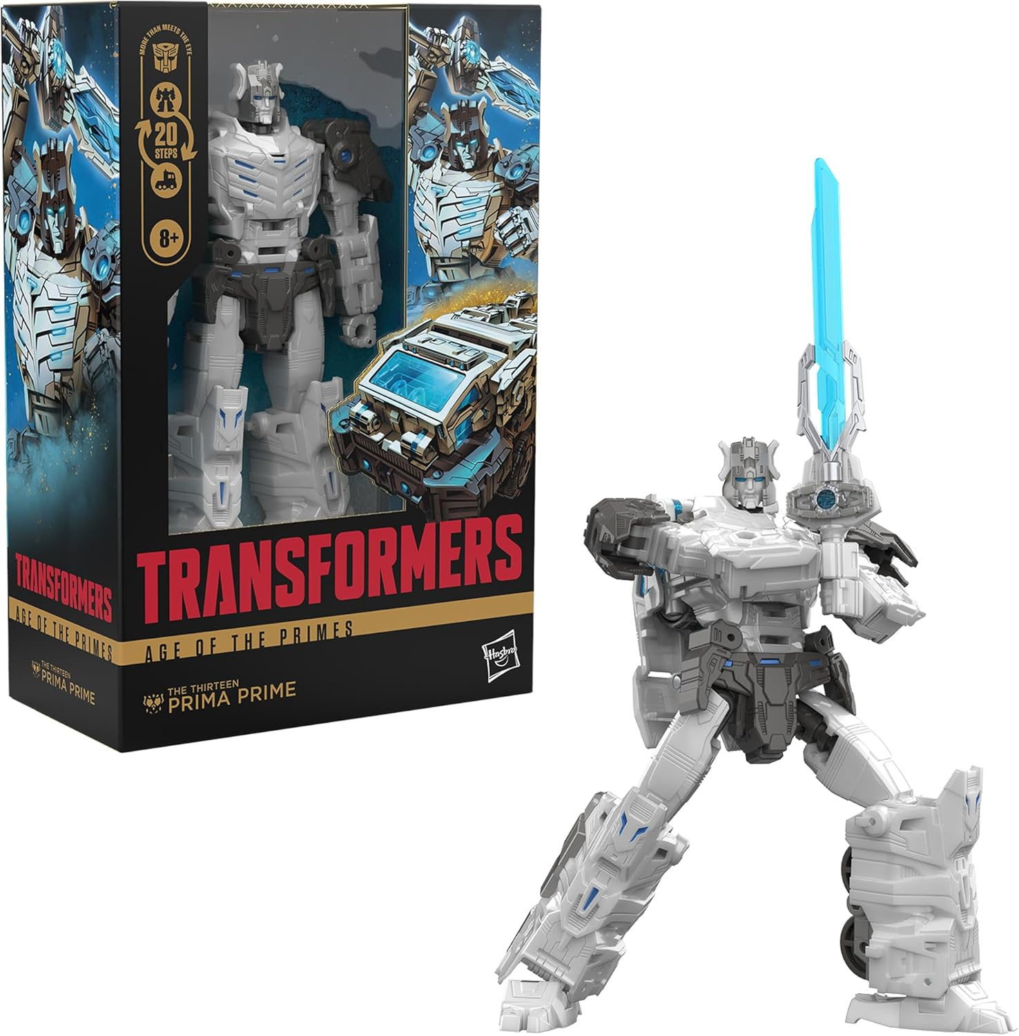 Transformers Age of the Primes Voyager Class the Thirteen Prima Prime, 7-Inch Converting Action Figure, Robot Toys for Ages 8+, Collectible Toys image number 3