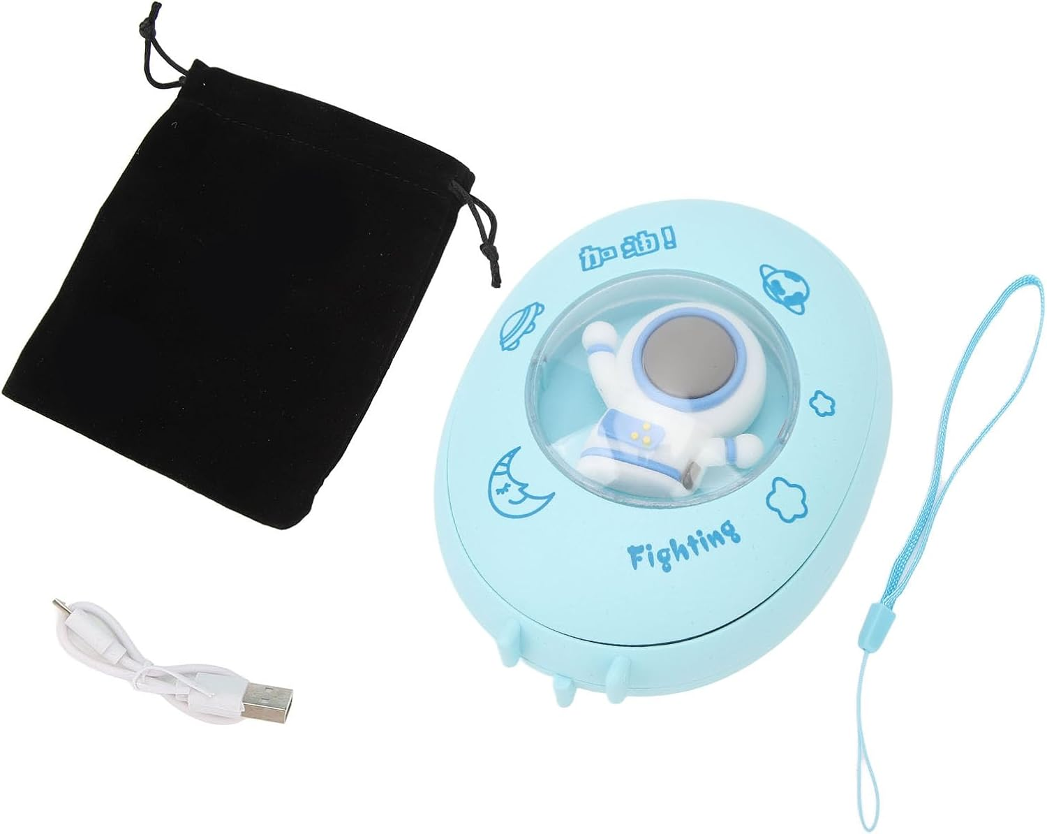 Hand Warmer, ABS Electric Hand Heater Portable Safe Rechargeable for Outdoor (Blue) image number 2