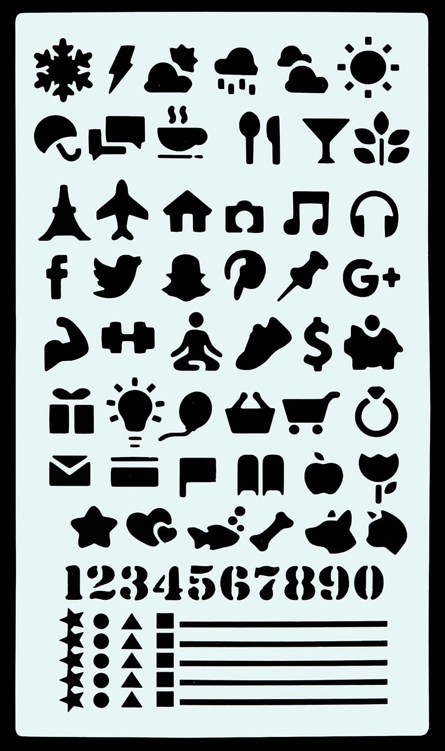 Dotted Journal Stencil Set (Over 300 Designs That Are Great for Bullet Journaling, Planners, and Notebooks) image number 1