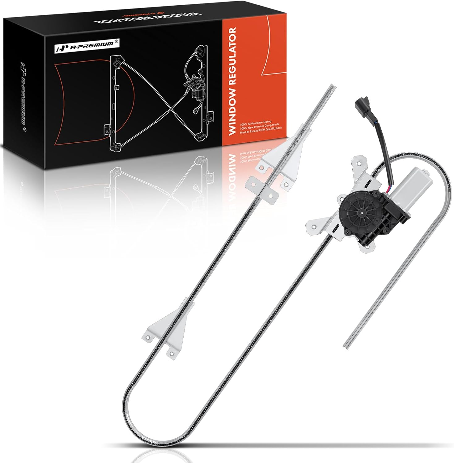 A-Premium Power Window Regulator with Motor Compatible with Kenworth T660 06-18 T680 13-18 T800 06-14 W900 2006-2020 Front Right Passenger Side