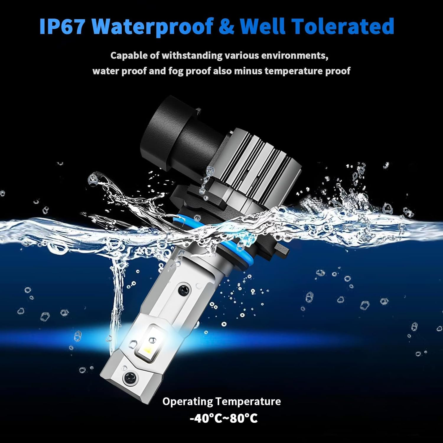 H11 9005 Bulbs Combo, Automotive Parts & Accessories 60,000LM, 1:1 Halogen Mini Size, 6000K White H9/H8/HB3 Fog Bulbs with Fan, Plug and Play, Pack of 4 image number 6