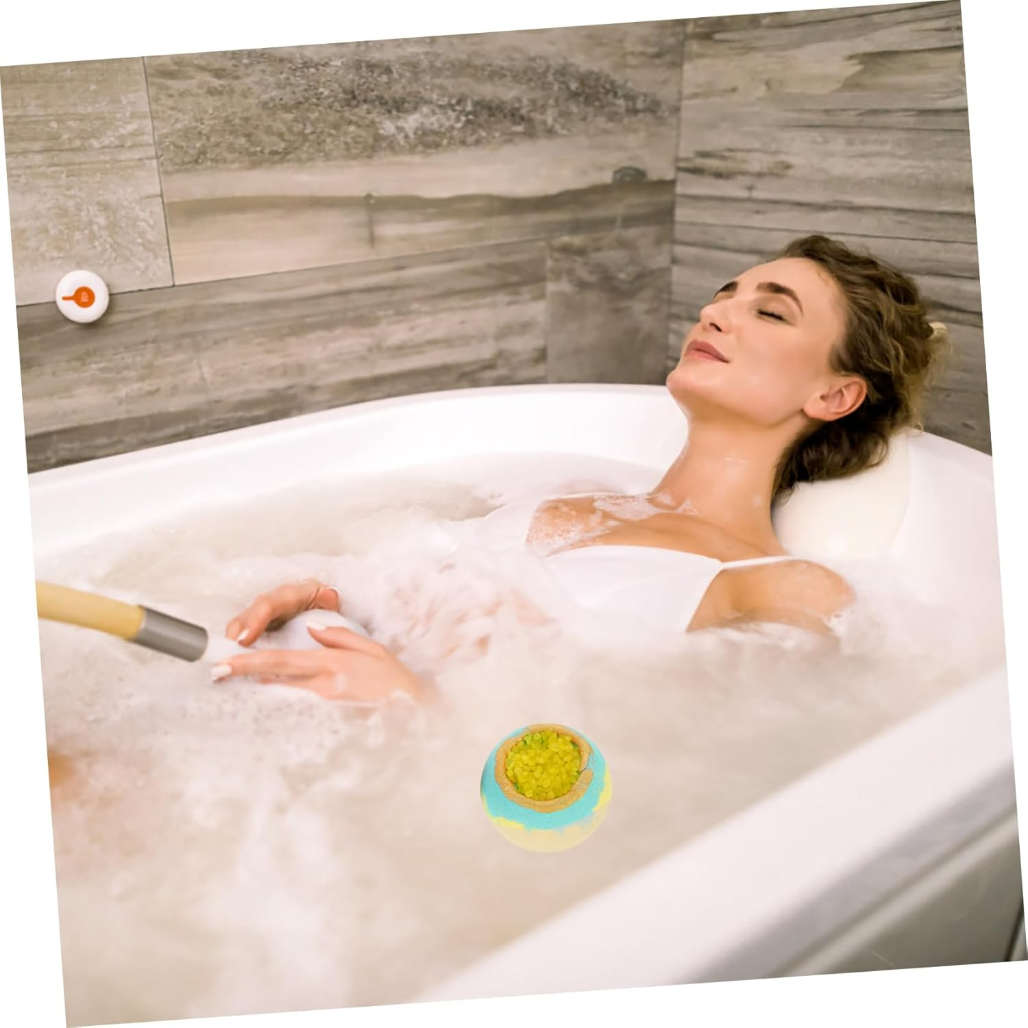 4-Pack Portable Spa Bath Set Box Sea Salt Essential Oil Bubble Balls Relaxing Bath Accessories Face Foot Skin Cleanser for Family Friends image number 5