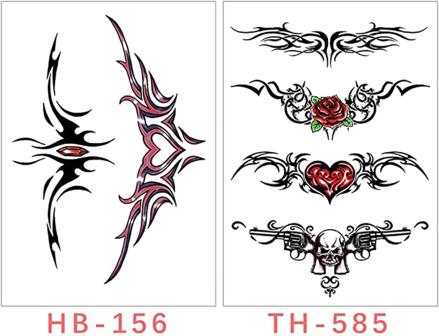 8 Sheets Belly Tattoos Stickers Temporary Fun Waist Cover Scar Female Tattoo Waterproof for Female Women and Girls image number 5