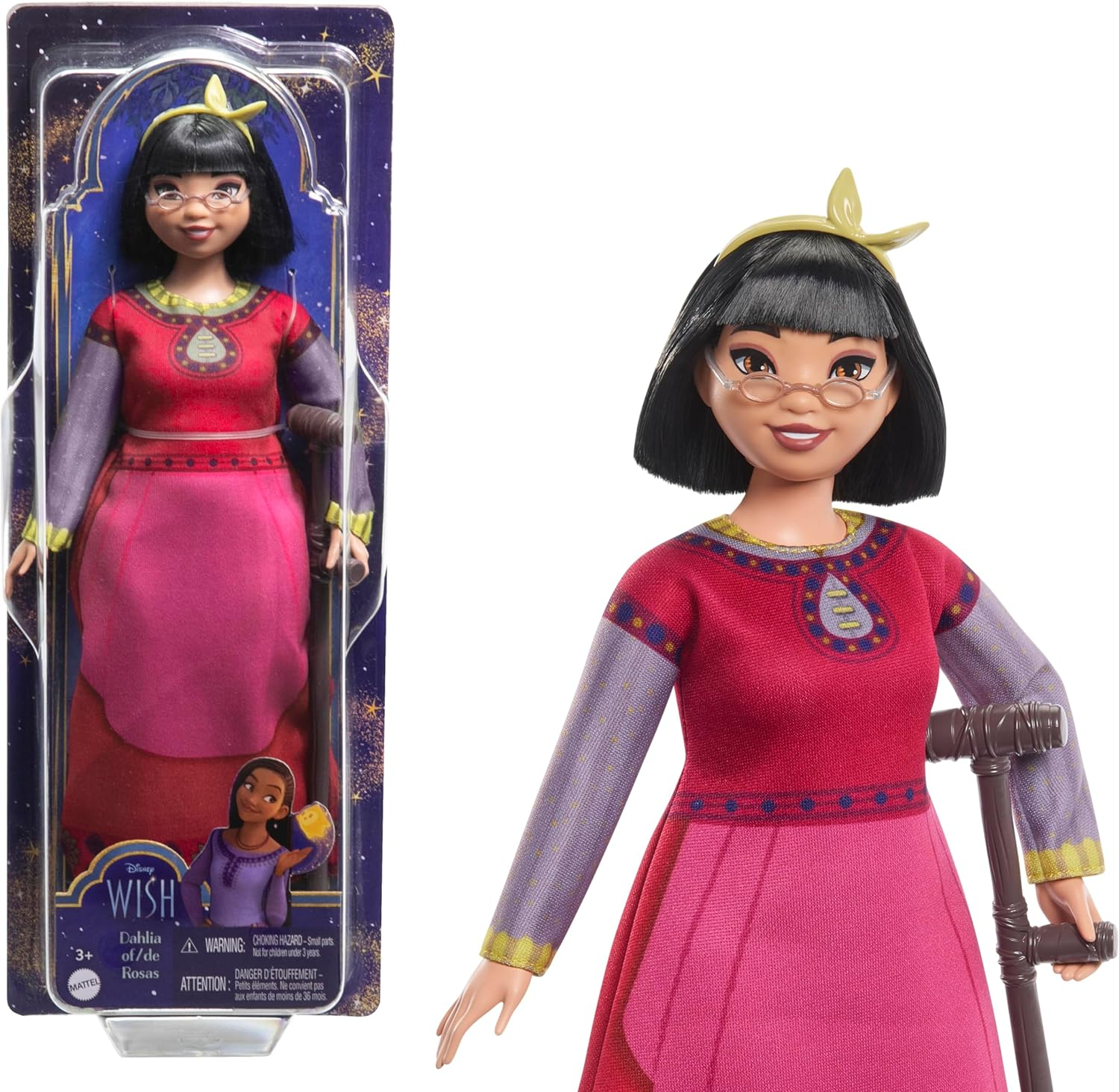 Mattel Disney'S Wish Dahlia of Rosas Posable Fashion Doll, Including Removable Clothes and Accessories