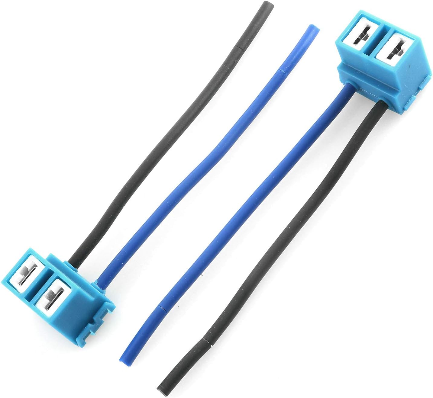 DGZZI 2PCS H7 Headlight Bulb Right Angle Ceramic Socket Plug Connector Adapter Wiring Harness image number 1