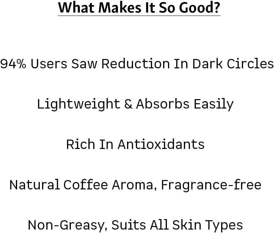 Mcaffeine Coffee under Eye Cream with Free Eye Roller | Reduces Dark Circles, Puffiness and Fine Lines | with Vitamin E and White Water Lily | Natural Aroma | 30Ml image number 3