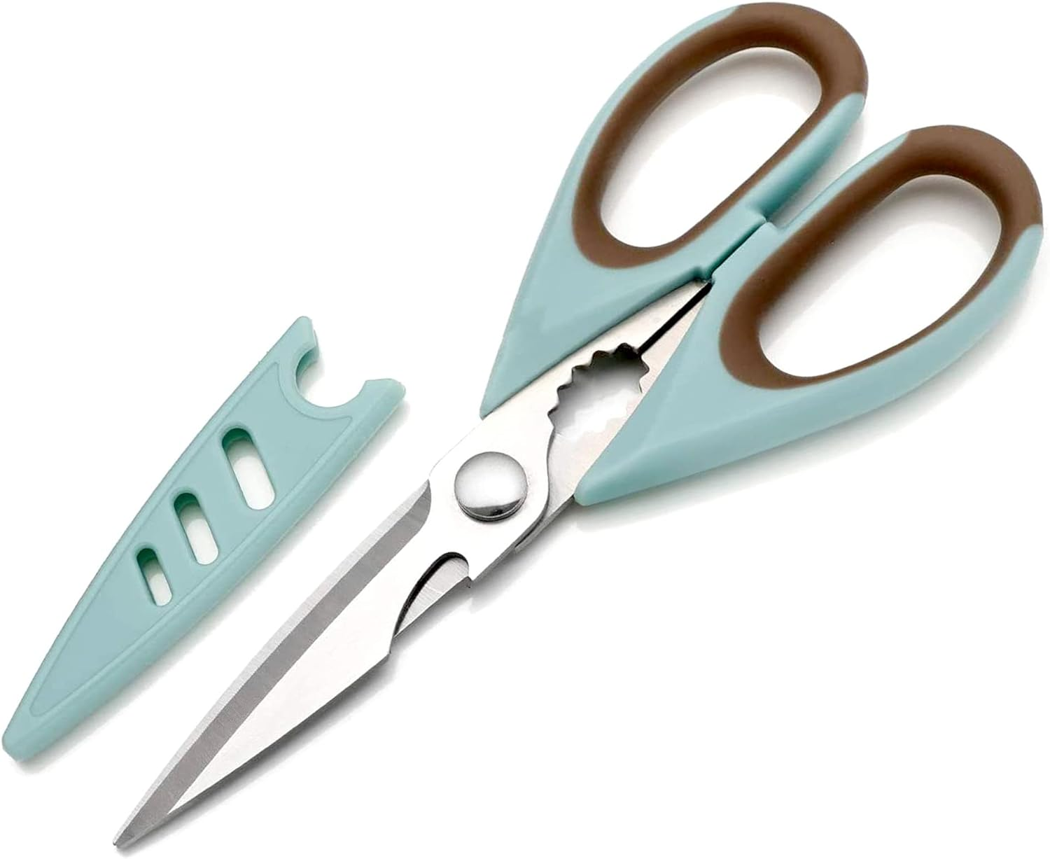 Left Handed Scissors - Multifunctional, Heavy Duty for Meat & Poultry, Safe Food Scissors - Stainless Steel image number 5