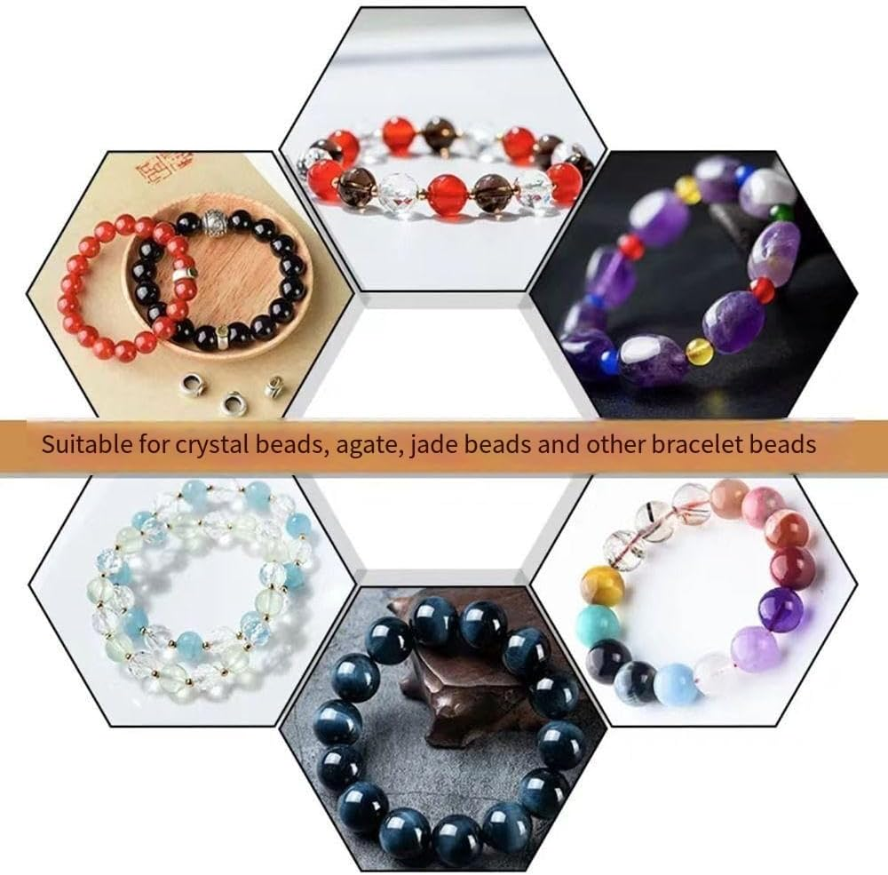 2 Roll 100M Clear Elastic Beading Threads，Stretchy Bead Cord String Stretchy Crystal Bracelet String for Bracelet,Beading, Jewelry Making (0.5&1Mm) image number 2