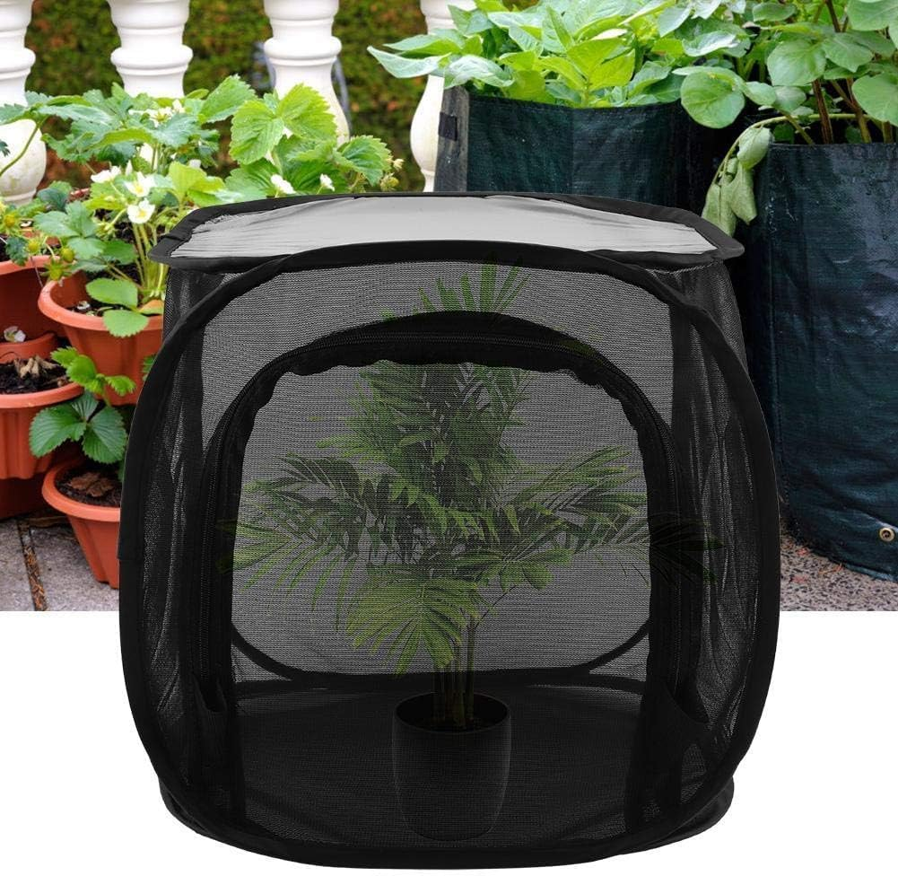 Insect and Butterfly Habitat Cage Outdoor Collapsible Butterfly Enclosure Mesh Net Cage (Black30&times;30&times;30Cm) image number 4