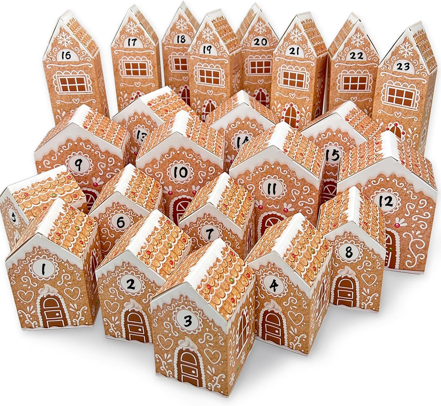 Christmas Advent Calendars 2024, Cardboard Treasure Boxes with 1-24 Number Stickers Christmas Countdown Calendar for Kids Xmas Holiday Chrismas Decorations image number 4