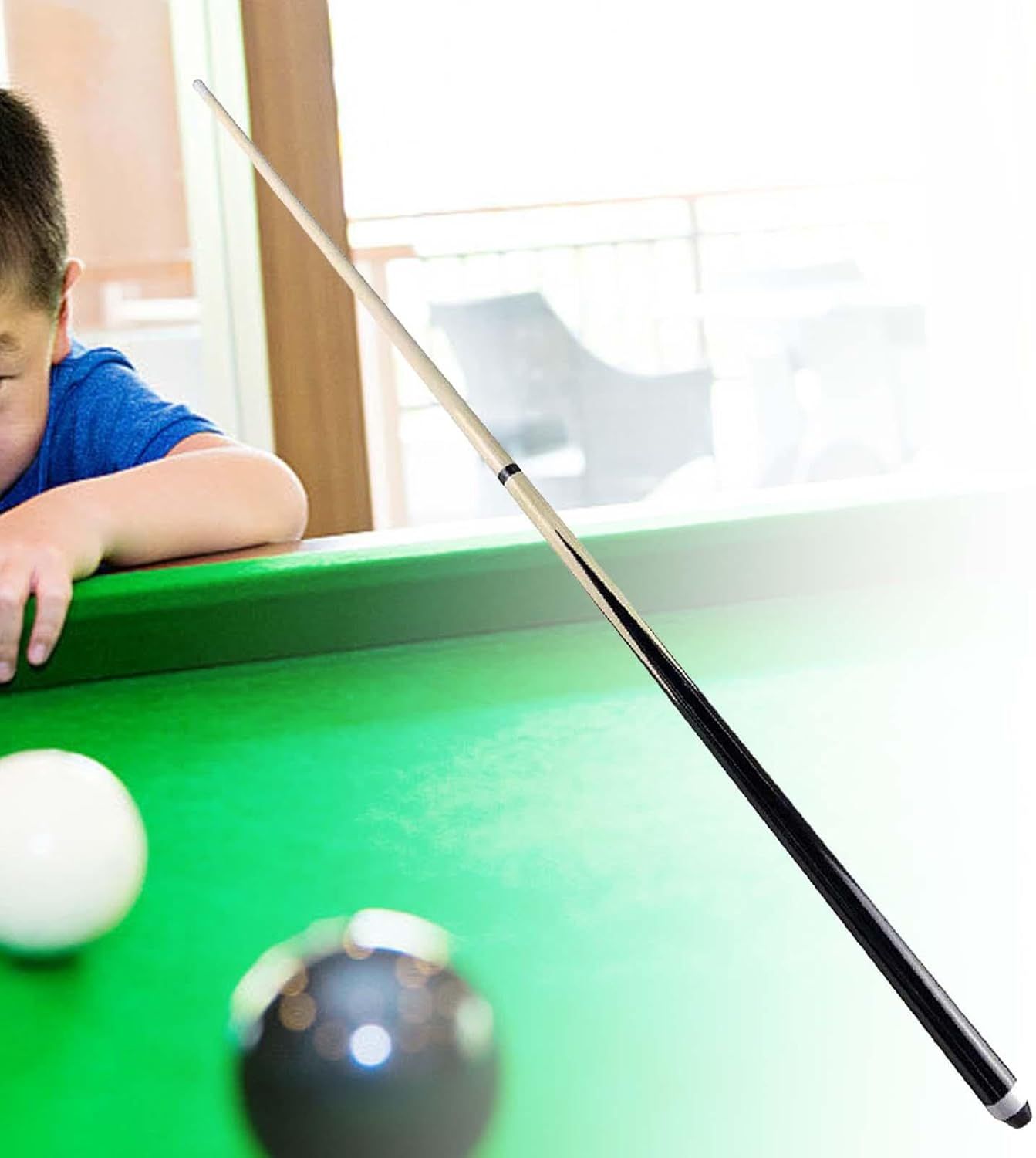 Small Pool Cue, Billiard Rod for Kids, Adjustable, Beginners Portable Wooden Short Pool Cue, Pool Table Accessories