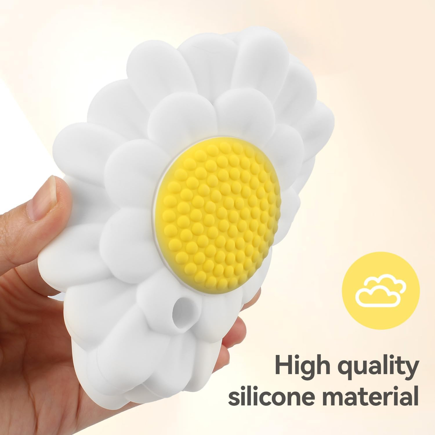 Dustproof Lid for Stanley 40Oz Tumbler with Handle - Flower Silicone Dust Cover, Anti-Scratch Accessory (White) image number 2