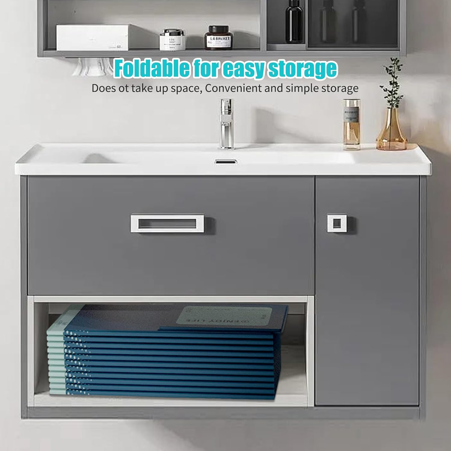 Large Foldable Swimming Pool, Non-Inflatable Kids' and Adults' Outdoor Swimming Pool, Anti-Slip PVC Family Pool with 10 Ocean Ball, Summer Water Party for Outdoor, Garden, Backyard (116 * 65 * 22 In) image number 6