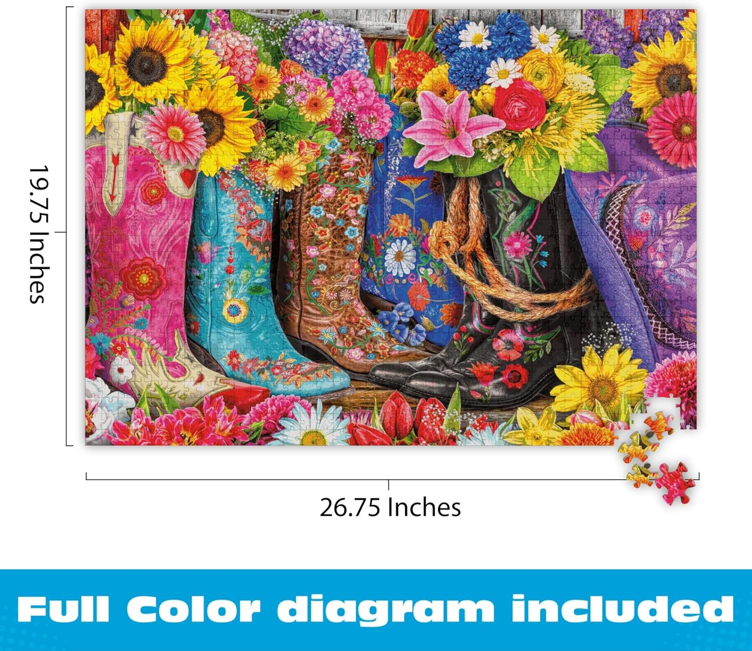 Buffalo Games - Cowgirl Colors - 1000 Piece Jigsaw Puzzle image number 5