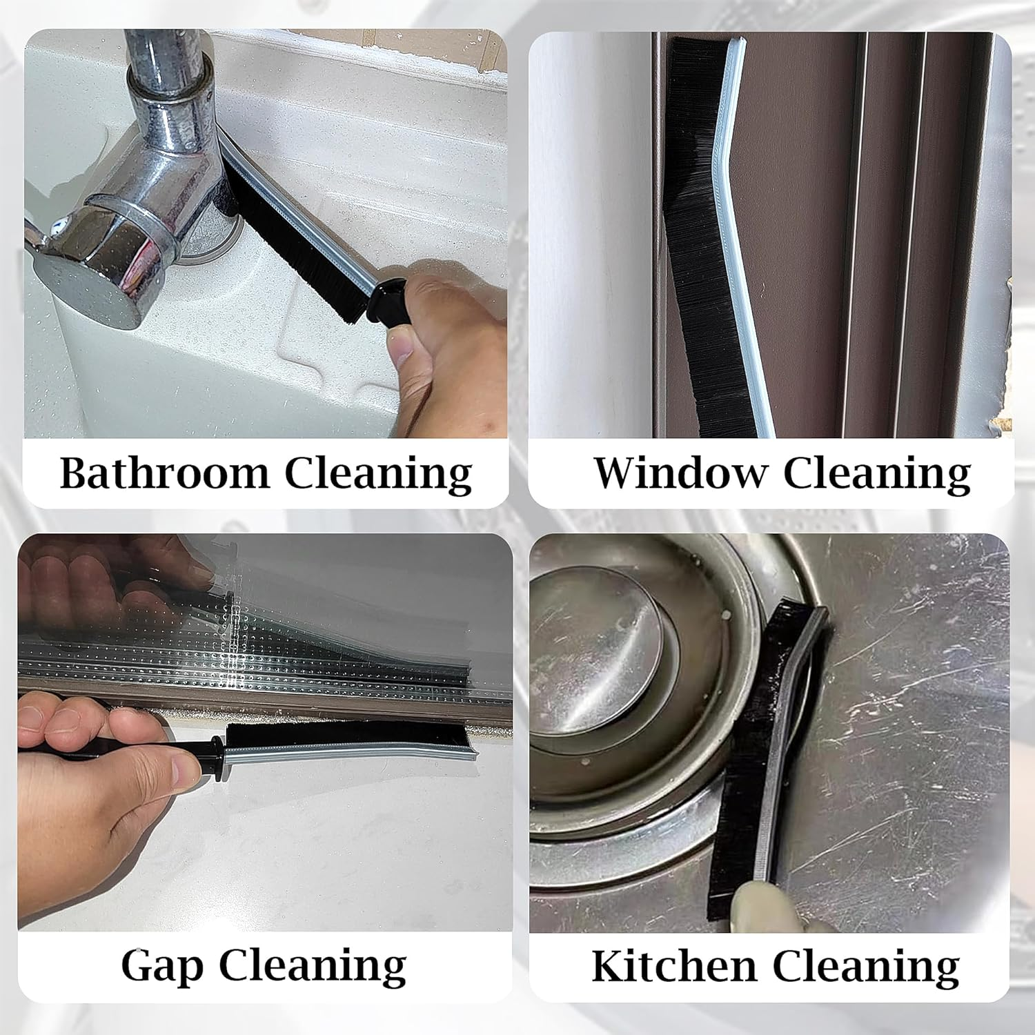 Hard Bristle Crevice Cleaning Brush, 11 Pcs Multifunctional Gap Cleaning Brush Tool Kits for Household, Full Sets Crevice Cleaning Brush for Kitchen Bathroom Toilet Crevice, Practical and Durable image number 2