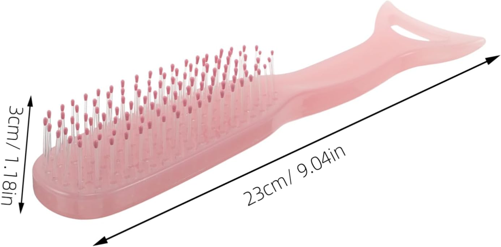 Hair Comb for Women Scalp Massage Detangling Comb Nylon Bristles for Wet Dry Curly Straight Hair Pink - Pink image number 3