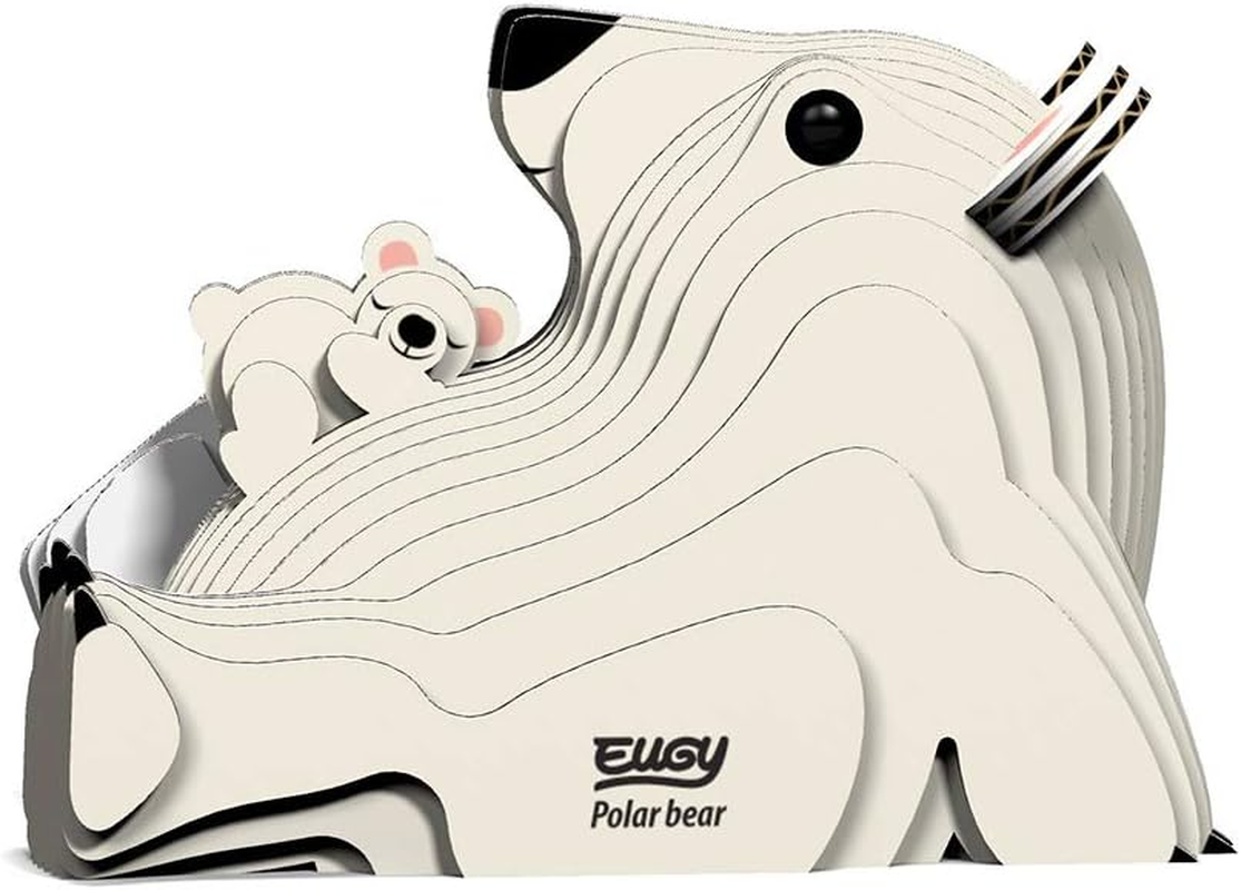 EUGY 052 Polar Bear 3D Puzzle - 30 Piece Eco-Friendly Educational Toy Puzzle for Boys, Girls & Kids Ages 6+ image number 5