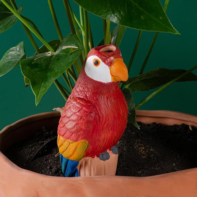 Terracotta Watering Spike Set, Self Watering Planter Insert, Automatic Plant Watering Devices for Vacation Care, Garden/Office/Outdoor/Indoor Plant Decoration 4PCS - White image number 2