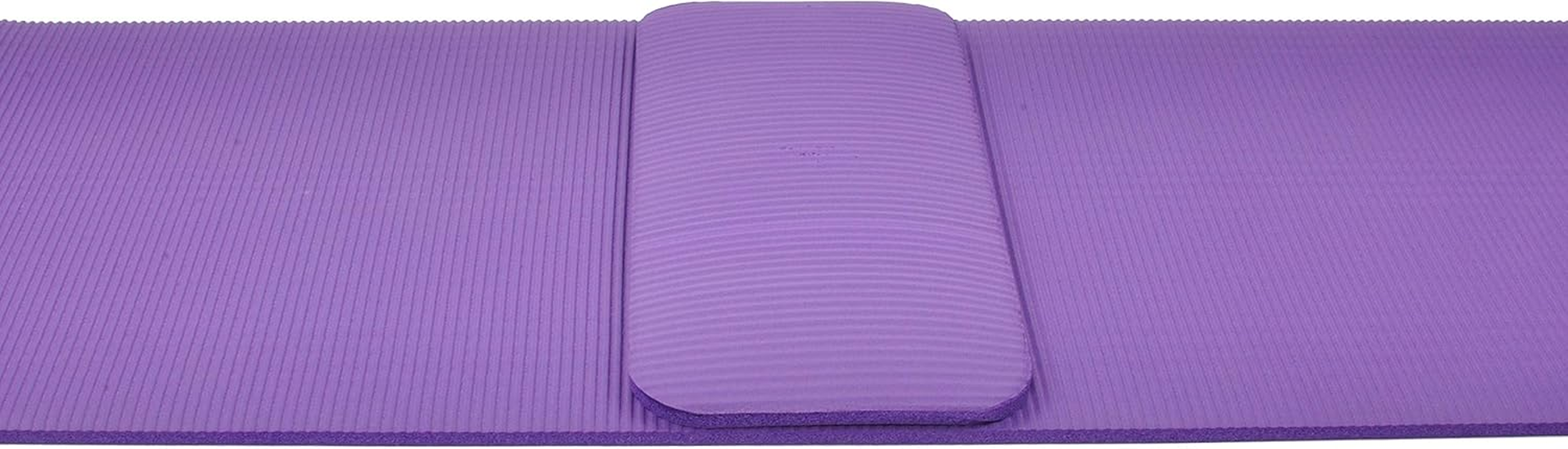 Signature Fitness All Purpose 1/2-Inch Extra Thick High Density Anti-Tear Exercise Yoga Mat and Knee Pad with Carrying Strap and Optional Yoga Blocks, Multiple