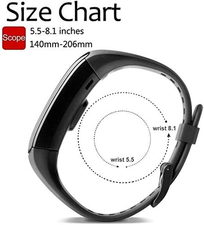 Band for Garmin Vivosmart Hr,Soft Silicone Watch Replacement Adjustable Sport Strap Band with Free Pin Removal Tools for Garmin Vivosmart Hr(No Tracker, Replacement Bands Only) image number 5