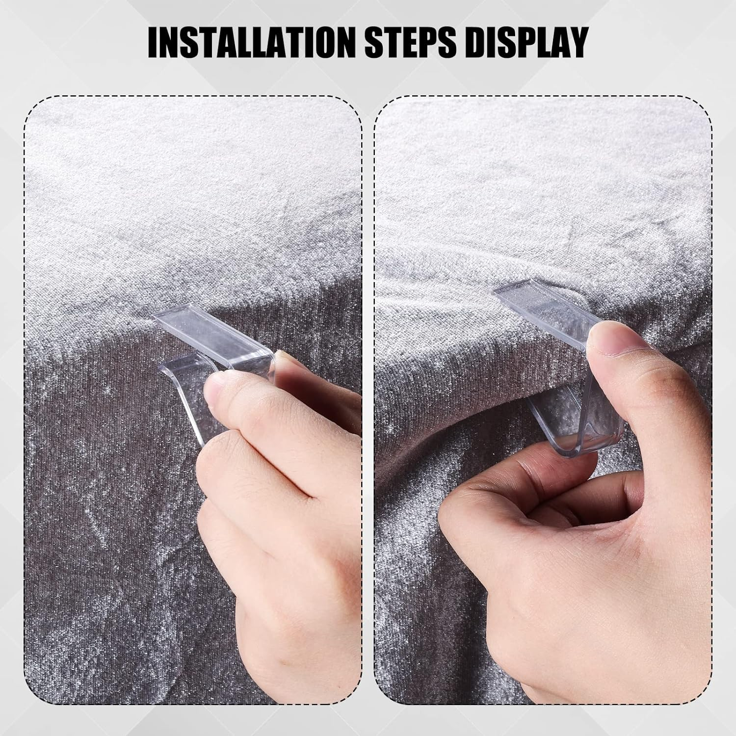 Luter 12Pcs Plastic Tablecloth Clips, Transparent Picnic Tablecloth Clips for Outdoor Tables Large Table Cloth Holder Table Cover Clips for Christmas Home Wedding Party Indoor Outdoor Camping image number 2