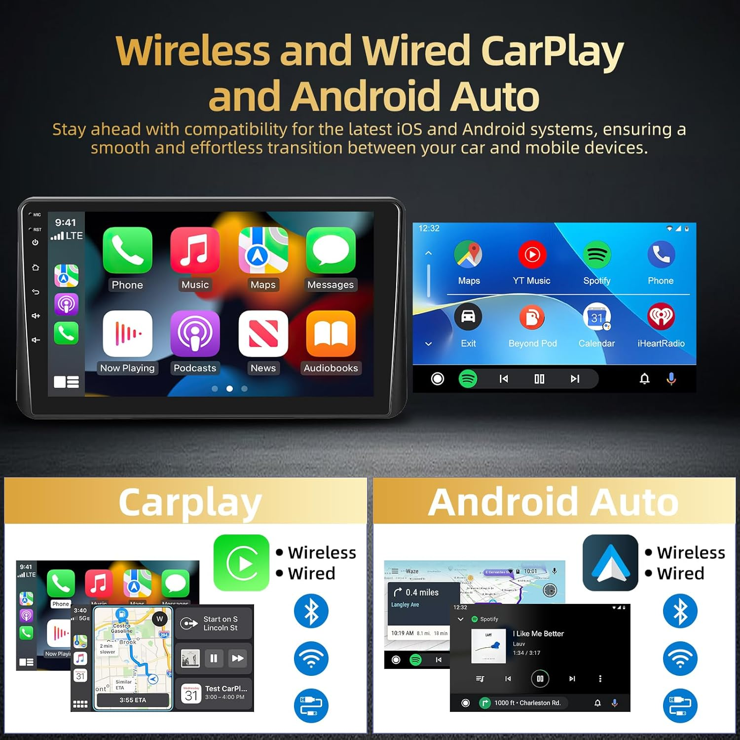 2+64G Android Car Radio for Mazda 3 Axela 2014-2019 with Wireless Carplay & Android Auto - 9 Inch Touchscreen Radio with Equalizer, Wifi, GPS, SWC, Mirror Link + AHD Backup Camera image number 3