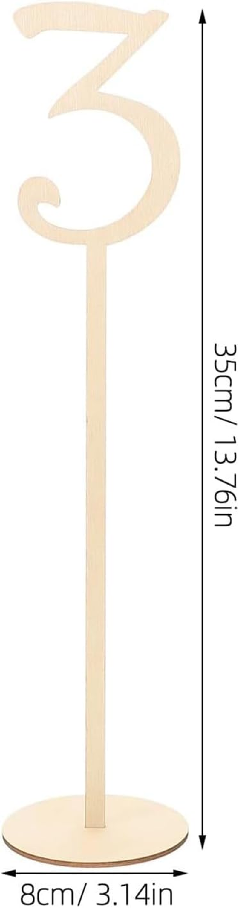1-10 Wedding Table Numbers 13" Tall Wooden Table Numbers Tabletop Signs for Wedding, Party, Home Decoration, Rustic Receptions, Banquets, Caf&eacute;s, Restaurants, Hotels. Wood