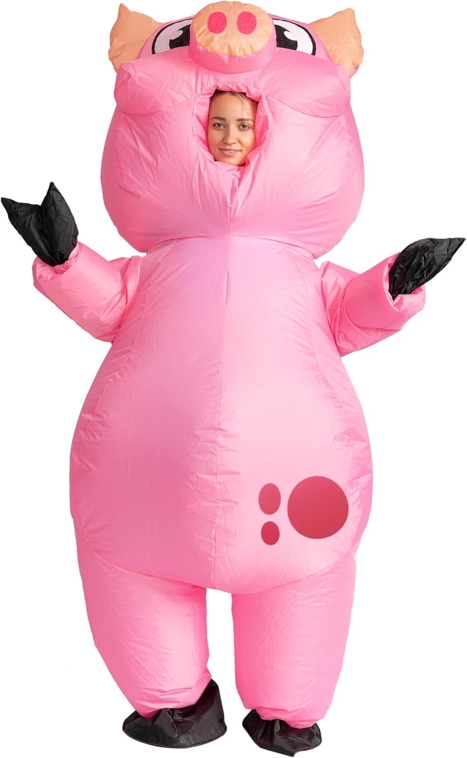 Spooktacular Creations Inflatable Pig Halloween Costume, Adult Unisex Full Body Animal Pig Inflatable Costume - One Size (Piggy) image number 3
